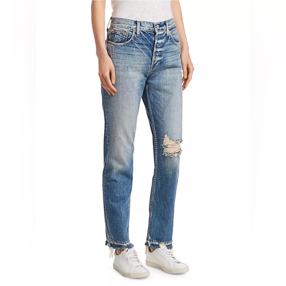 Trave Constance Jeans Under Pressure size 24 straight leg distressed Saks EUC